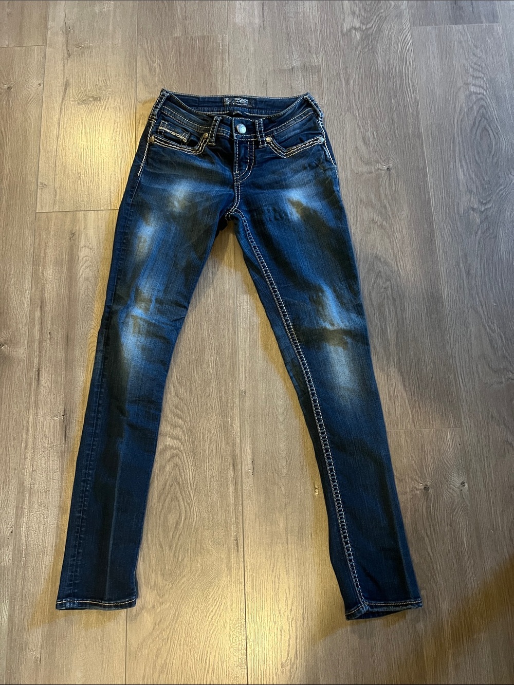 Women’s Dark Blue Silver Jeans